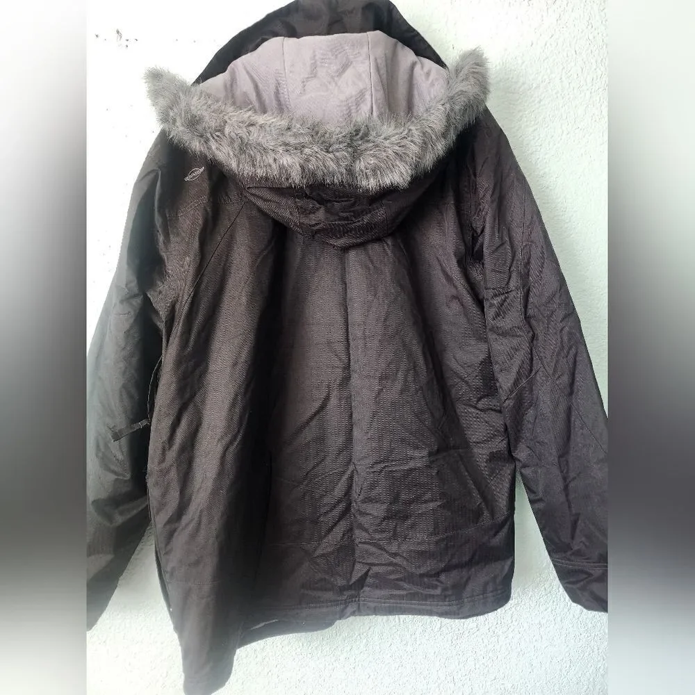 SIMS Snowboarding Black Jacket with Fur Hood